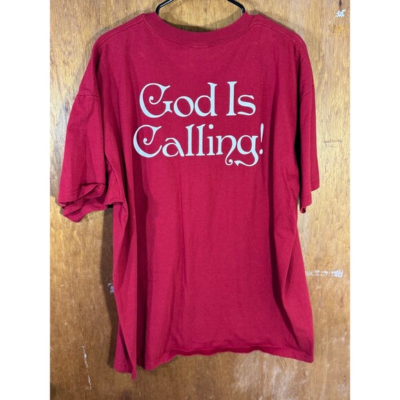 Vintage Listen God Is Calling Religious Religion Cross Shirt XXL - Picture 6 of 9